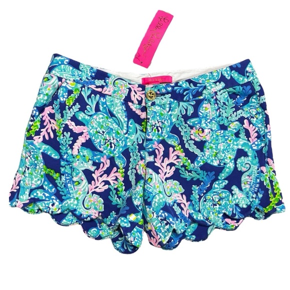 Lilly Pulitzer Pants - *NWT* Lilly Pulitzer 5" Buttercup Mid Rise Short in Corsica Blue Turtle Villa